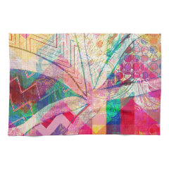Vibrant Colorful Funky Abstract Girly Butterfly Ch Towel