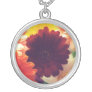 Vibrant Daisy Flower Silver Necklace Charm