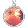 Vibrant Daisy Flower Silver Necklace Charm