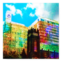 vibrant downtown canvas posters