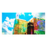 vibrant downtown customized photo card
