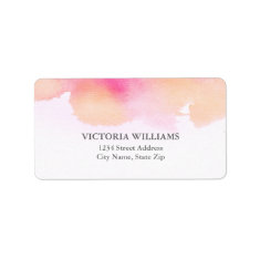 Vibrant Dreams Address Label / Pink & Peach