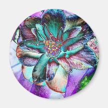 Vibrant Flower Refrigerator Magnet