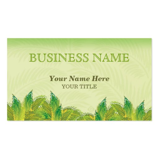 vibrant foliage ~ bc business card (front side)