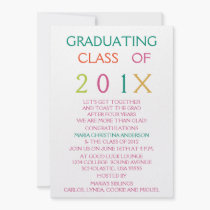 Vibrant Graduate  Invitation invitations