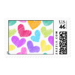 Vibrant Hearts Postage