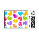 Vibrant Hearts Postage