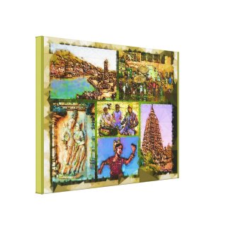 Vibrant India Stretched Canvas Print
