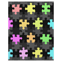 vibrant jigsaw pieces pattern flyers