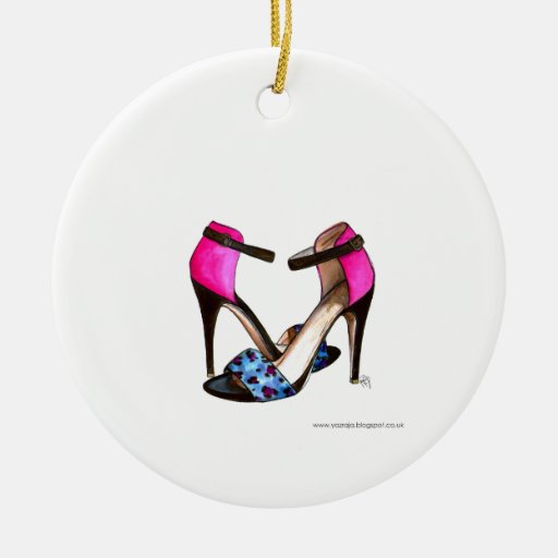 Vibrant Leopard Heel Ornament | Zazzle