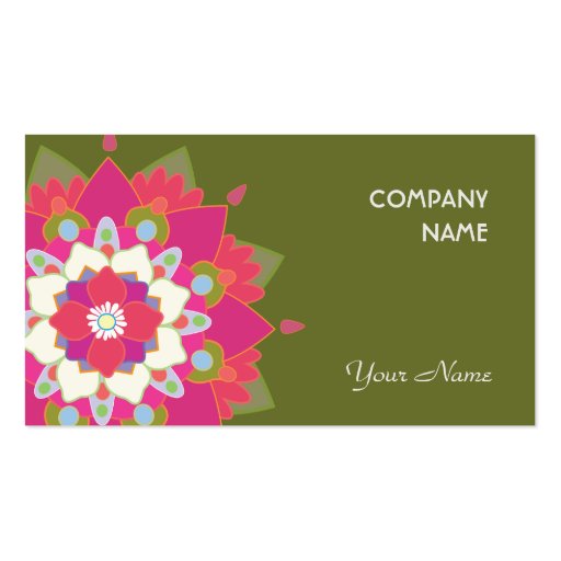 Vibrant Lotus Business Card (front side)