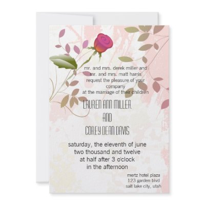 vibrant lovely rose wedding personalized announcement Zazzle_invitation vibrant lovely rose wedding personalized announcement Zazzle_invitation