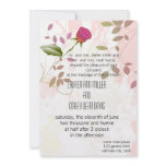 vibrant lovely rose wedding personalized announcement