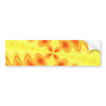 Vibrant Orange and Yellow Kaleiscope Bumper Stickers
