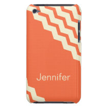 Vibrant orange chevron zigzag pattern casemate cases