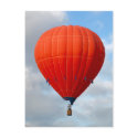 Vibrant Orange Hot Air Balloon Postcard by mariannegilliand Vibrant Orange Hot Air Balloon Postcard