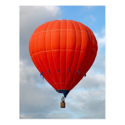 Vibrant Orange Hot Air Balloon Postcard Zazzle