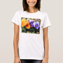 Vibrant Pansies t-shirts
