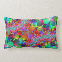 Vibrant Peacocks Tails Throw Pillow