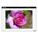 Vibrant Pink Rose Laptop Decal