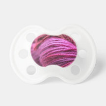 Vibrant Pink Yarn Baby Pacifier