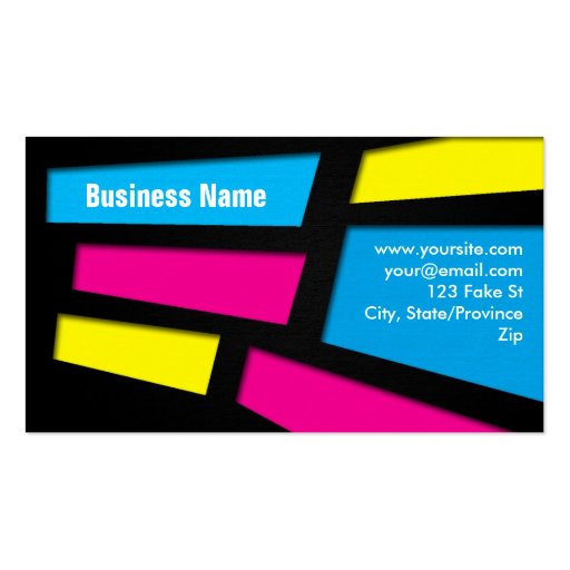 Vibrant Pop Squares Business Card