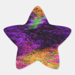 Vibrant Purple Multi Mosaic Tiles Star Stickers