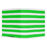 Vibrant Spring Green Bold Stripes Binder binders