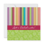 Vibrant Stripes Invitation