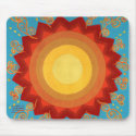 Vibrant Sun - Uplifting Sunburst Global Art Decor mousepads
