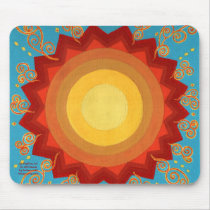 Vibrant Sun - Uplifting Sunburst Global Art Decor mousepads