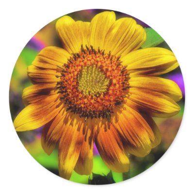 Vibrant Sunflower Stickers by janoka