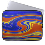 Vibrant Swirling Agate Striped Laptop Sleeve