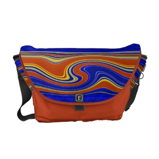 Vibrant Swirling Agate Striped Messenger Bag