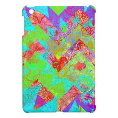 Vibrant Teal Blue Abstract Girly Collage Print Case For The iPad Mini