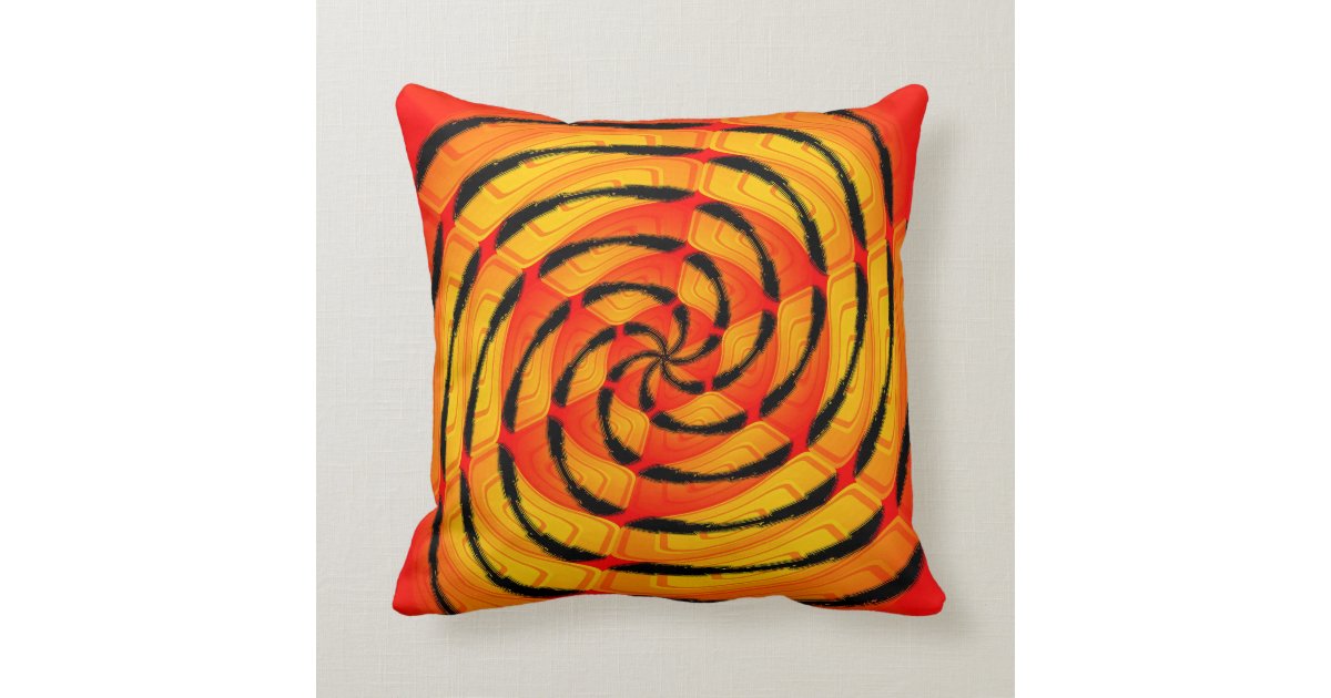 Vibrant tigerlike abstract throw pillow Zazzle