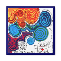 Vibrant Uplifting Positive Art and Words magnets by leilasworld Vibrant Uplifting Positive Art and Words magnets