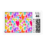 Vibrant  Valentine's hearts Postage