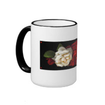 Vibrant Vintage Rose mugs