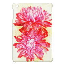 vibrant vintage styled Chrysanthemums ipad mini cases