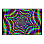 Vibrating Green Spider Web Print