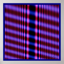 Vibrating Magenta Blue Lines Poster
