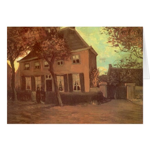 Vicarage Nuenen, van Gogh, Vintage Impressionism Greeting Card