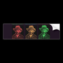Vicent Van Gogh Collage bumper stickers