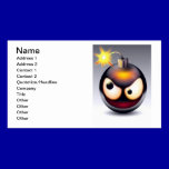 VICIOUS CARTOON BOMB FACE SMILEY ATTITUDE DANGEROU business cards