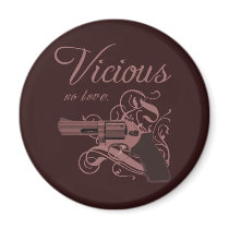 Vicious Pink Gun magnets by toxiferousdark Vicious Pink Gun magnets