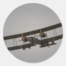 Vickers Vimy, WWI bomber Round Stickers