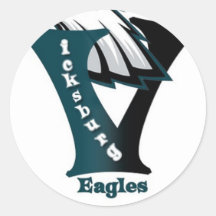 Vicksburg Eagles Football Round Stickers