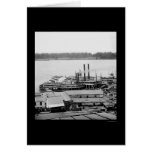 Vicksburg, MS Levee and Steamboats 1864 Card
