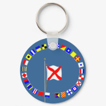 Victor Require Assistance Nautical Signal Flag keychains by sailorpatp Victor Require Assistance Nautical Signal Flag keychains
